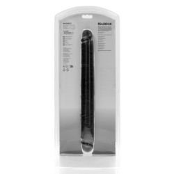 Real Rock Double Gode Straight Slim 35.5 x 3.8cm Noir